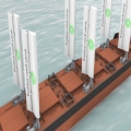 Artist's concept of the rigid sails (Image: NTS)