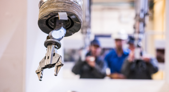 Robotic hand being operated on site